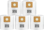 for Shop Vac Bags 3 Gallon, Type C - 90669 9066900 9066933 Vacuum Cleaner Disposable Collection Filter Bags 5 PCS
