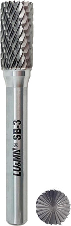 SB-3 Tungsten Carbide Burr Cylinder Shape Double Cut Rotary Burrs File, 1pc