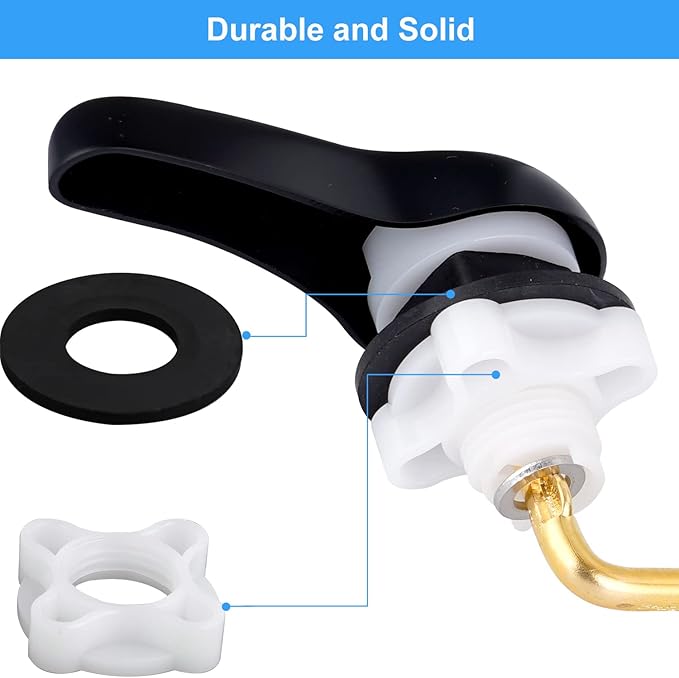 iFealClear 2-Pack Toilet Handle Replacement Kit, Universal Front-Mount Tank Flush Lever, Solid Brass Trip Lever - Matte Black