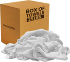 White Terry Bar Mop Towels 200 Pcs (Approx)- 100% Cotton Ultra-Absorbent Cleaning Rags, Perfect Washable Kitchen Rags for Bars, Restaurants & Home - Multipurpose (25 lbs. Box)