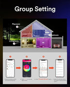 Lumary Smart Gimbal Recessed Lighting 4 Inch, 360°&90° Adjustable COB Eyeball Ceiling Light, 7W 550lm RGBCW, Color Changing Canless LED Downlight, Compatible with Alexa/Google Assistant, ETL, 1 Pack