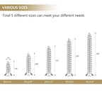 242 Pieces #2 x 1/4" 3/8" 1/2" 5/8" 3/4" Phillips Countersunk Head Self-Tapping Screws, Wood Screws Assortment Kit, 304 Stainless Steel