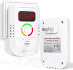 Carbon Monoxide Detectors Plug in, Carbon Monoxide Alarm with Digital Display LED, Portable CO Detector with Audible and Visual Alarm Test Mute Button, CO Alarm Monitor for Home/Kitchen/Hotel