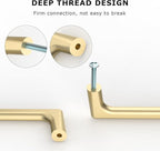 10 Pack Brushed Gold Cabinet Pulls 8.8 Inch Kitchen Cabinet Handles Cabinet Hardware Kitchen Handles for Cabinets Cupboard Handles Gold Dresser Pulls Drawer Handle