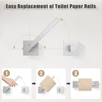 TQKAG Brushed Nickel Bathroom Hardware Accessories Set 5 Pieces, Double Post Pivoting Toilet Paper Holder Set Stainless Steel Square Bathroom Towel Bar Holder Set Wall Mounted