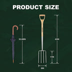 Pitchforks for Gardening Compost Digging Spading Cultivating Aerating Garden Fork Heavy Duty Yard Fork Gardening 4 Prong Compost Spade Fork 43 Inch Steel Pitchfork with D-Handle