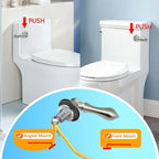 Boltigen Toilet Lever Replacement Kit - Front Mount Tank Flusher With Flapper Chain, Zinc Alloy Handle Compatible With American Standard