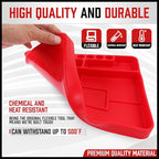 SEDY Premium Silicone Tool Tray, Automotive Non-Slip Flexible Silicone Tool Trays, Tool Organizer | 2 Piece Multi Purpose Mats with Magnetic Small parts Tray