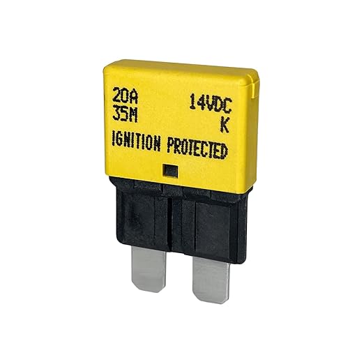 Auto Reset ATC/ATO 20 Amp Circuit Breaker Fuse for Automotive Marine RV Car Truck Audio Battery Protection Automatic Reset | Low Profile (20A, 3 Pack)
