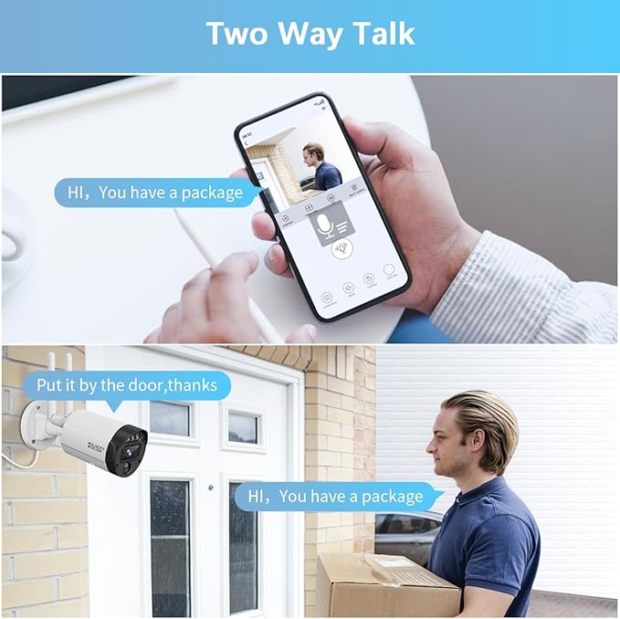 【90 Days Storage】 Outdoor Wireless Security Camera System, Wireless Cameras for Home Security, WiFi Video Surveillance, Home Security Cameras Systems