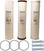 Home Master Whole House Three Stage Water Filtration System with Fine Sediment, Iron and Carbon, Blue