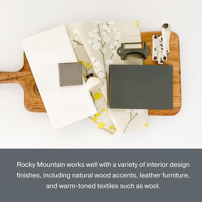 Country Chic All-in-One Chalk Paint for Furniture, Cabinets, Home Decor, Eco-Friendly, Matte Finish, Built-In Primer & Top Coat for Wood, Metal - Rocky Mountain (Charcoal Grey) - Pint 16 oz (475 ml)