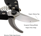 Sharp Pruning Shears for Gardening, 8" Garden Shears Heavy Duty SK5 Blade, Precision Garden Clippers Handheld, Gardening Shears with Ergonomic Handle