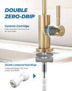 WEWE Drinking Water Faucet, Lead-Free Kitchen Water Filter Faucet for Reverse Osmosis or Water Filtration System, RO Faucet, Gold