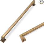 COTYKILEY 6 Pack 15Inch(381mm) Antique Brass Cabinet Handles - Vintage Drawer Pulls Aged Gold Bronze Kitchen Cabinet Hardware