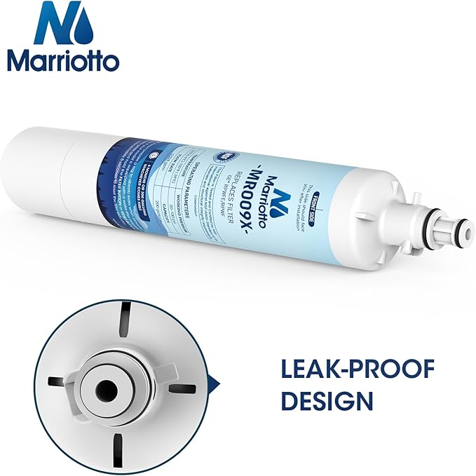 MARRIOTTO Replacement for GE® RPWFE, RPWF (Built-in CHIP) Refrigerator Water Filter, Compatible with GFE28GELDS, PFE28KELDS, PFE28KYNFS, GFD28GELDS, GYE22HMKES, GFE28GYNFS, GFD28GYNFS, Pack of 3
