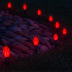 Waterproof UL Certified Red Replacement Bulbs Christmas Tree Light Bulbs for Indoor and Outdoor Decoration with 25 Pack, C7/E12 Base, 5 Watt