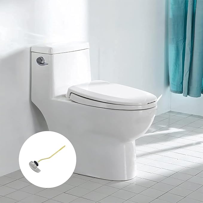 1pcs Universal Toilet Flush Lever Handle, Side Mount, Brass Material, Corrosion Resistant, Easy Install Tank Replacement