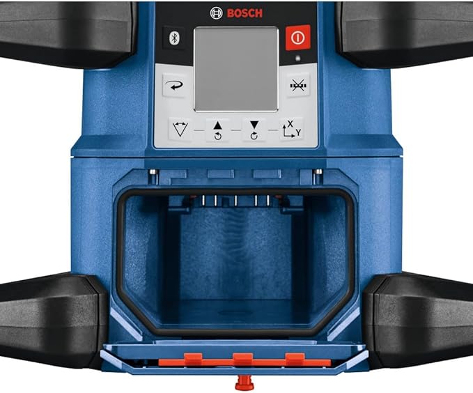 BOSCH GRL4000-80CHK REVOLVE 18V Connected Self-Leveling Horizontal Rotary Laser Kit, Includes CORE18V 4 Ah Battery & Charger, Tripod, Grade Rod, Receiver, Carrying Case, & Accessories