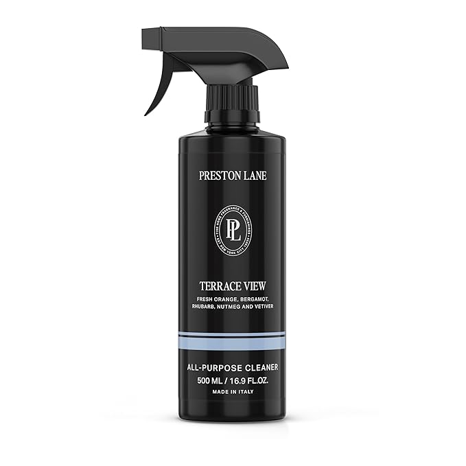 Preston Lane Luxury All-Purpose Cleaner, Terrace View Scent – Bio-Based Multi-Surface Spray | Streak-Free Finish, Lifts Dirt, Smudges & Grease | Vegan & Cruelty-Free