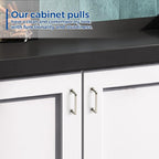 JOY DECOR Cabinet Pulls – 3 Inch Hole Center, Brushed Nickel, 30 Pack, Zinc Alloy Cabinet Handles for Drawers & Cupboard – Vintage Style Hardware for Kitchen, Bathroom, Dresser, Furniture Makeover