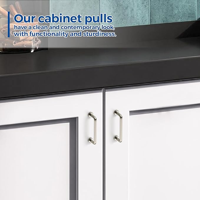 JOY DECOR Cabinet Pulls – 3 Inch Hole Center, Brushed Nickel, 15 Pack, Zinc Alloy Cabinet Handles for Drawers & Cupboard – Vintage Style Hardware for Kitchen, Bathroom, Dresser, Furniture Makeover