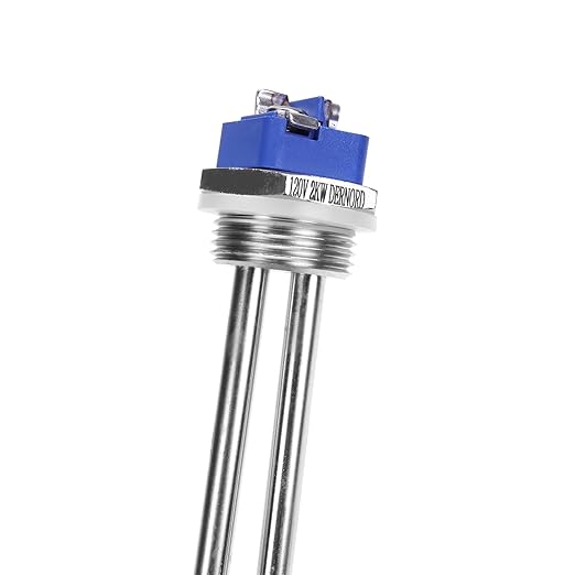 DERNORD 120V 2000W Immersion Water Heater Submersible Heating Element Heater Element with 1 Inch NPSM Fitting