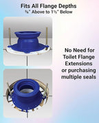 One N Done Toilet Flange Repair Kit – Complete Toilet Wax Ring Replacement Kit – Durable Waxless Toilet Ring – Includes Toilet Flange Bolts and nuts,washers - Toilet Flange Extension Kit (3 Packs)