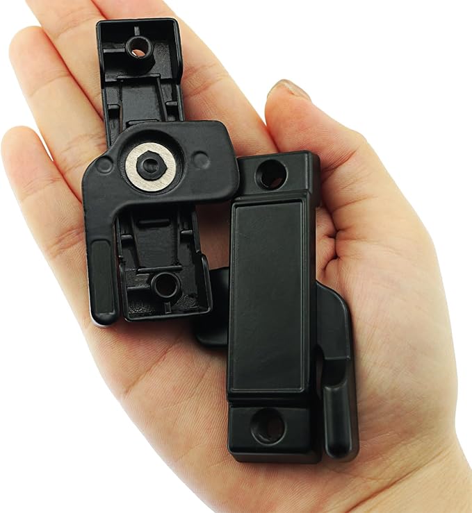 DZS ELEC 2PCS Replacement Broken Sash Locks Folding Door Accessories Lift and Suspend Window Locks Mounting Hole Pitch 2.44 in. for Vertical Horizontal Sliding Windows