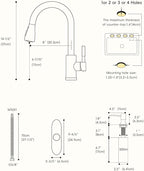 APPASO Bronze Touchless Kitchen Sink Faucet with Pull-Down Sprayer and Soap Dispenser, Oil Rubbed Bronze Kitchen Faucet Touchless, Single Handle High Arc Stainless Faucets with Sensor