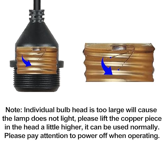 Light Socket with Cord Outdoor Light Socket Wire with E26/E27 Socket Light Bulb Socket with Cord Temporary Construction Lighting Waterproof Socket Corded (6 Pack) 1Foot 20Awg Ma6009