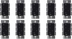 Lutron Caseta Original Smart Dimmer Switch (Lutron Smart Hub Required), for LED Lights, 150 Watt, Single-Pole/3-Way, No Neutral Required, PD-6WCL-BL, Black, 10 Pack
