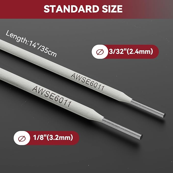 ARCCAPTAIN E6011 Welding Rod 3/32" 10LB Carbon Steel Welding Sticks Electrodes, Welding Rods ARC Welding Equipment