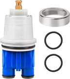 RP19804 Delta Shower Cartridge Replacement for Delta 1300/1400 Series Single Handle Bathtub Shower Faucet Replacement Parts Delta Monitor Shower Tub Cartridge with RP22734 Bonnet Nut (1993-2007)