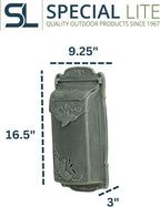 Special Lite Floral Vertical Wall Mount Mailbox - Verde Green Cast Aluminum Mailbox for Wall Mount - SVF-1001-VG