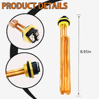 2 Pack HE 55220 Water Heater Element,Electric Tankless Water Heater Element for Ecosmart Eco8,ECO11,ECO POU6,Richmond,Eemax,Rheem Electric Water Heaters Replace Rheem 60208,5.5 kW 220v and 6 kw 240v