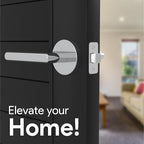 Mega Handles Ronn Passage Lever Door Handle Set for Hallway, Closet and Bathroom, Heavy Duty Door Levers, Fits All Standard Door Sizes, Screws Included - Polished Chrome (1 Pack)