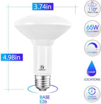 Energetic LED BR30 Flood Light Bulbs Indoor, Soft White 2700K, Dimmable, 65 Watts Recessed Light Bulbs for Cans, 650 Lumen, ETL Listed, 2 Pack