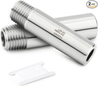 TAISHER 2PCS 304 Stainless Steel Pipe Fittings, 3/8" NPT Male Threaded, 2" Length Weld Nipple Cast Pipe
