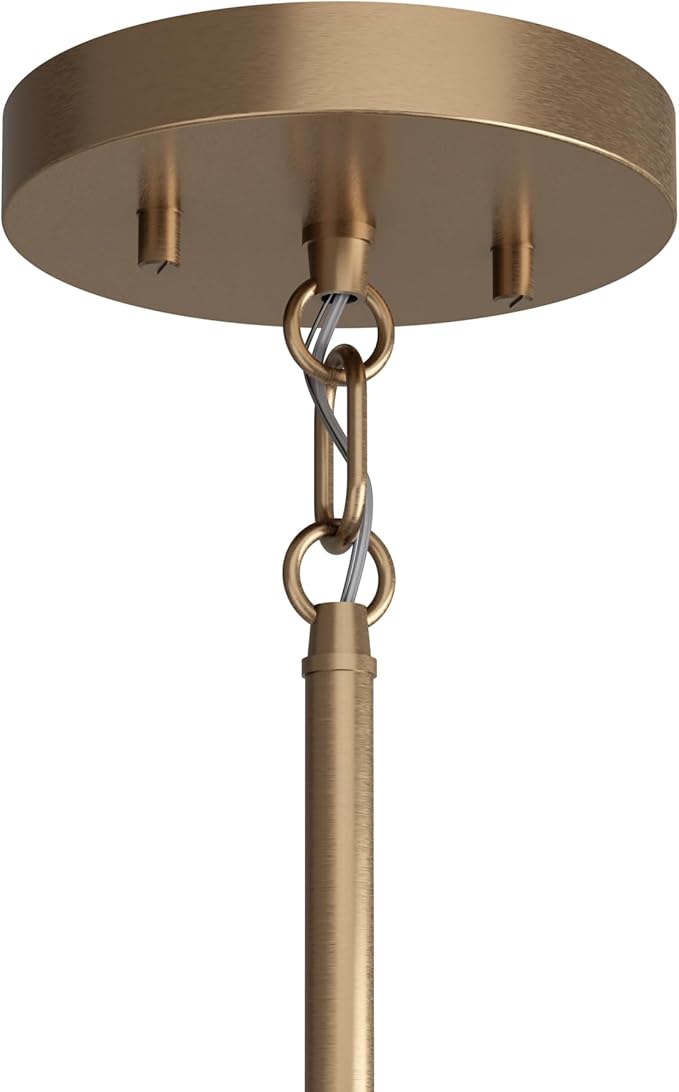 Kichler Madden 36" 8 Light Foyer Pendant in Champagne Bronze, Soft Modern Fixture, for Small Kitchen, Coffee Table, Office, Bedroom, Foyer, (36" x 20"), 52723CPZ