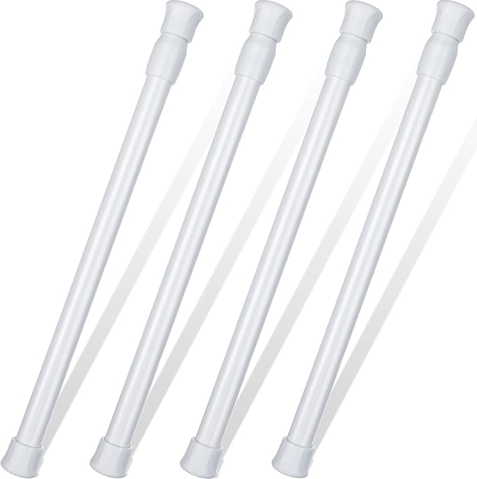 4 Pack Sliding Door Security Bar Window Security Bars Adjustable Sliding Glass Door Lock Safety Bars Window Lock Bar with Rubber Tips 11.8-19.7 Inch Tension Rods Security Stick for Door Bathroom