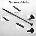 Wood Screws #10 x 4’’, T25 Star Torx Drive Flat Head Deck Screws, Black, 52Pcs (1lb)