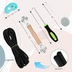 Windows Screen Replacement and Screen Door Repair Kit, 6Pcs Window Screen Fiberglass Mesh Kit - Window Screen & Screen Door Mesh & Screen Porch Repair Kit (Black, 48" x 118")