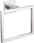 LANC Hand Towel Rings for Bathroom Wall Mount Brushed Finished Square Hand Towel Holder for Kitchen Towel Holder Lavatory SUS304 Stainless Steel Contemporary Style Shower Towel Racks Hanger, A8896BN