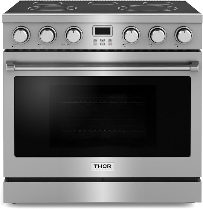 THOR Kitchen Professional 36-Inch Electric Range in Stainless Steel - Model ARE36