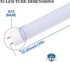 12pcs 3FT 15W T8 Tube Light White Daylight 6000k T8 LED Bulbs Household Lights Ballast Bypass G13 Base 3 Foot Milky Cover Fluorescent Tube lamp Replacement AC100-277V (15w Milky, 12 Count)