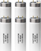 (6Pack) T12 4FT Fluorescent Bulb,F40T12/CW 40W 48inch Light Tube,4100K Cool White,Replaces F40T12/CW/Supreme,F40CWX,Medium Bipin(G13) Base, 2600 Lumens