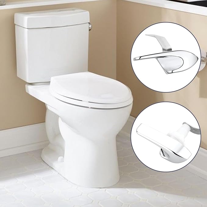 for Kohler 87115-CP Left Side Trip Lever, Toilet Flush Lever Handle Replacement Parts,Toilet Repair Kit Inside Tank,Polished Chrome