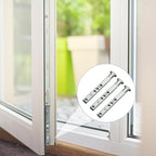 Zonon 6 Pack 4 Hole Die Cast T Shaped Pivot Bar Mental Window Pivot Bar Sturdy Window Replacement Parts for Home Replacement, 3 Inches