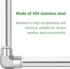 TAISHER 2PCS Stainless Steel Pipe Fittings, 1/4" NPT Male x 1/4" NPT Male Threaded, 8" Length Thickened Nipple Cast Pipe